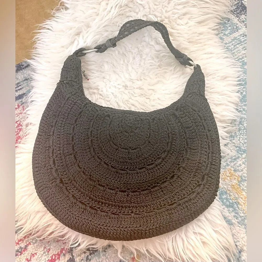 The Sak Crochet Handbag Black